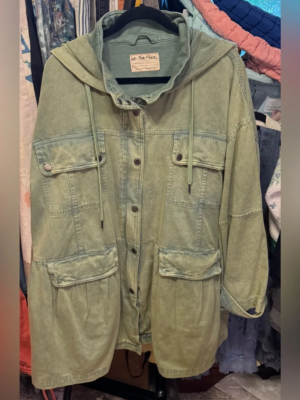 NWOT Free People We the Free Nocturne Parka - green - Large
